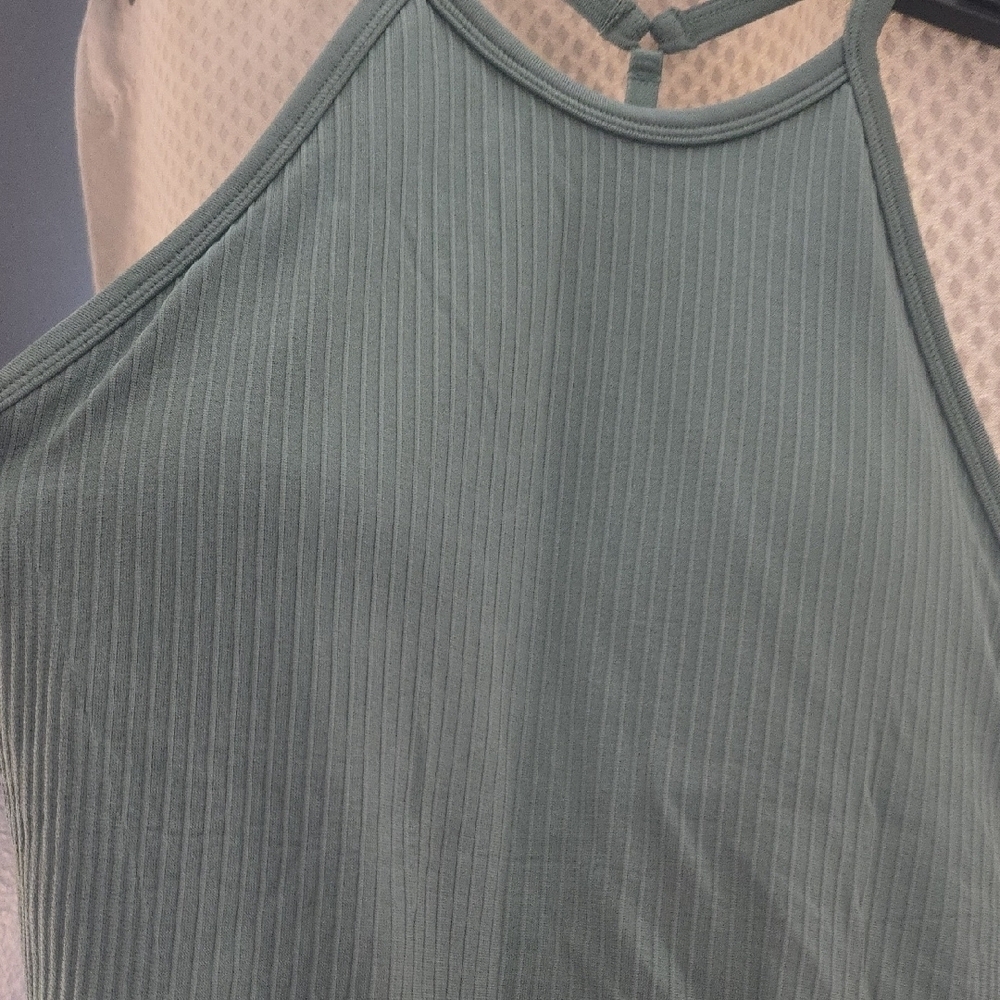 90 Degree By Reflex Olive Ribbed Tank Top - Picture 3 of 8